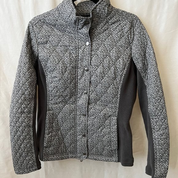 Women's Merona Large Quilted Bomber Grey Jacket - Picture 1 of 7